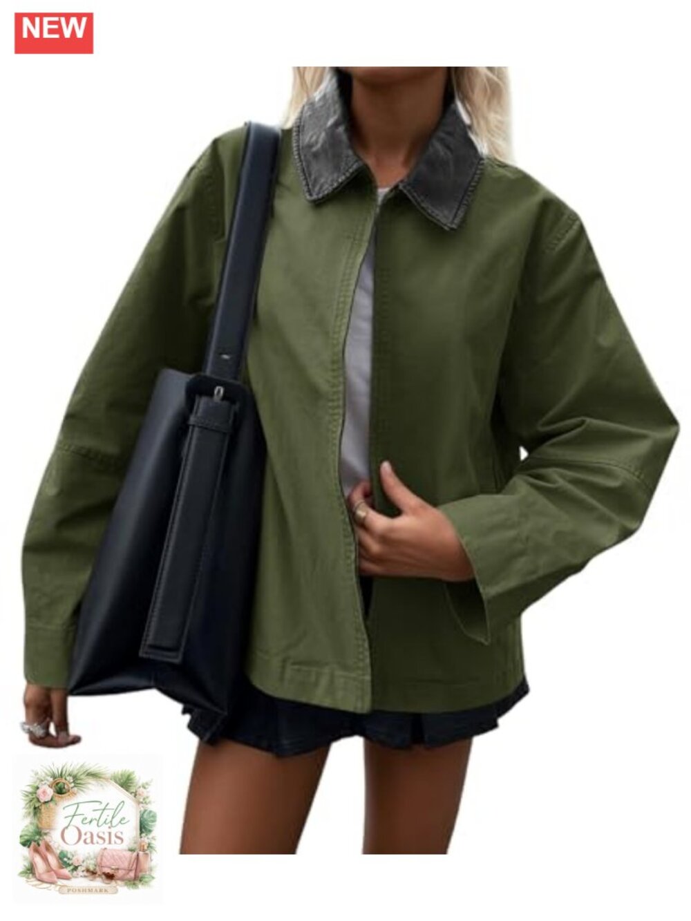 Barn Jacket Zip Up Cotton Canvas Oversized Lightweight Coat